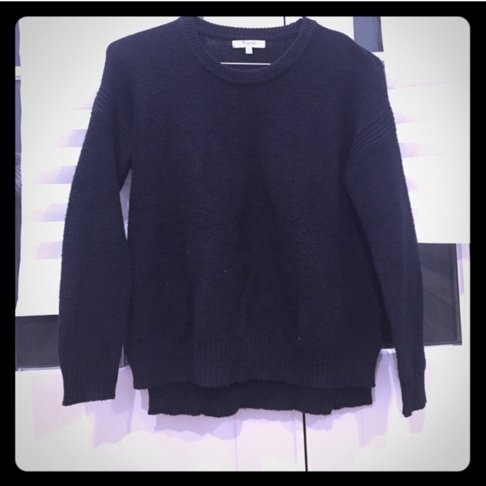 Madewell black knit sweater - size small